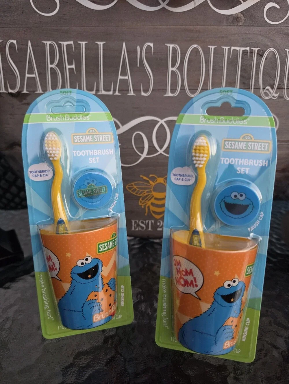 2 Sesame Street Kids Toothbrush Set